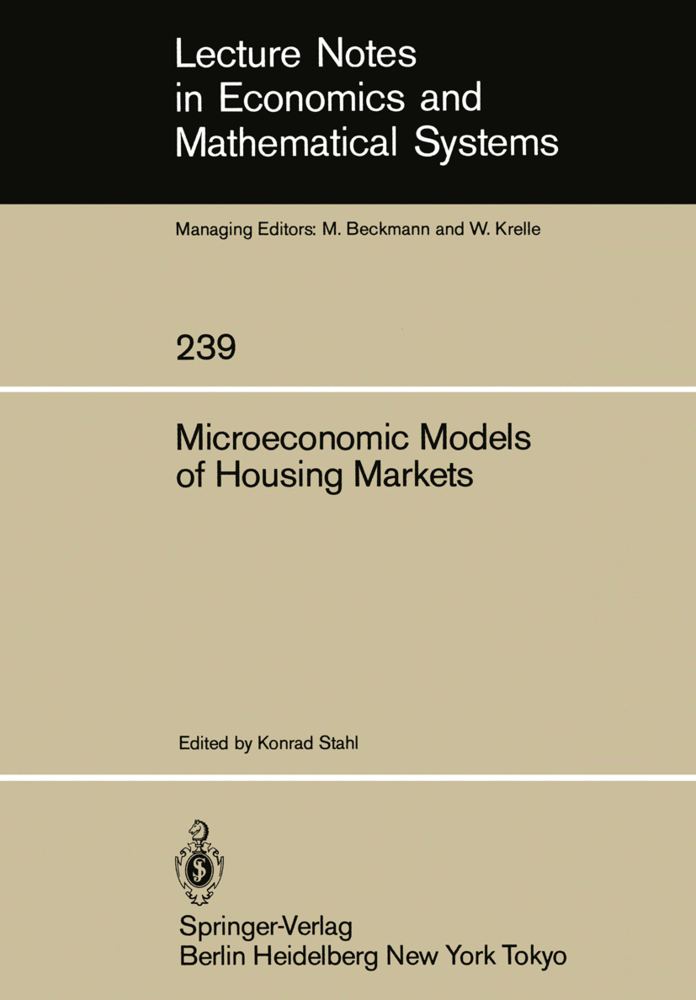 Microeconomic Models of Housing Markets