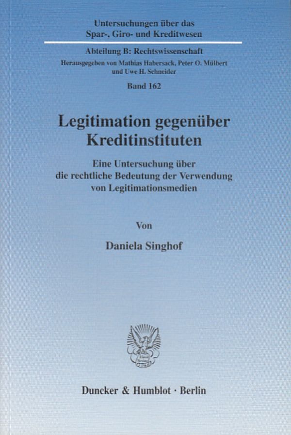 Legitimation gegenüber Kreditinstituten