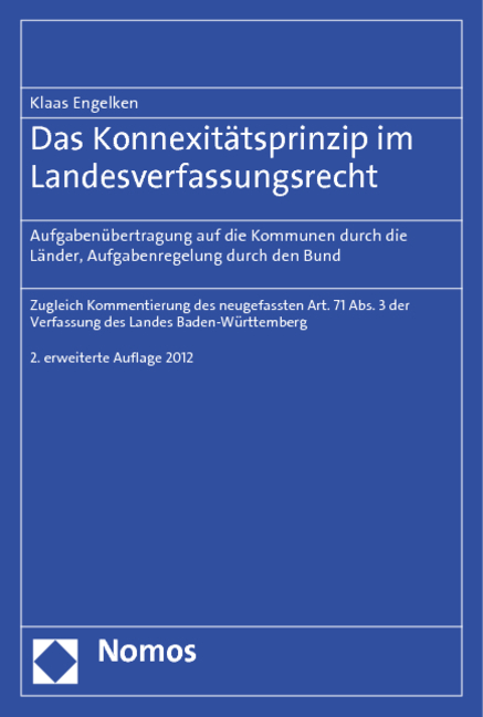 Das Konnexitätsprinzip im Landesverfassungsrecht