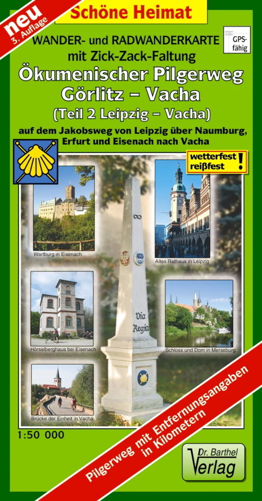 Doktor Barthel Karte Ökumenischer Pilgerweg Görlitz-Vacha. Tl.2