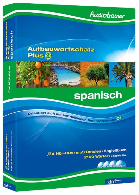 Audiotrainer Aufbauwortschatz Plus Spanisch, m. 4 Audio-CD, m. 1 Buch, 1 Audio-CD
