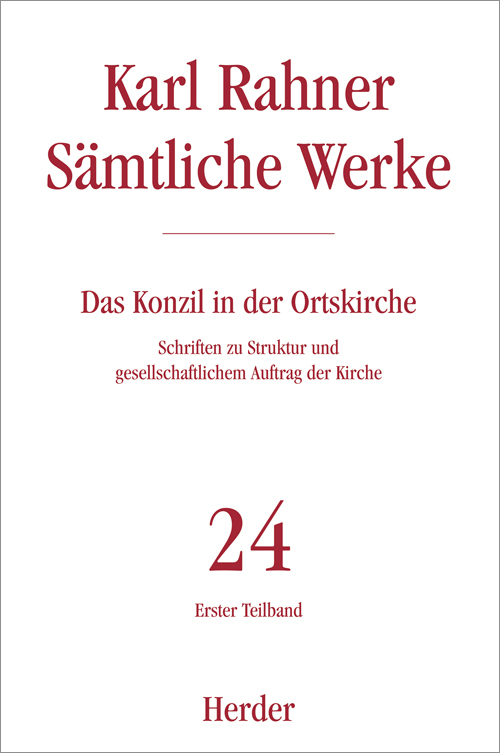 Karl Rahner Sämtliche Werke. Tl.1