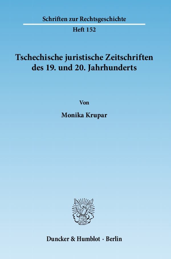 Tschechische juristische Zeitschriften des 19. und 20. Jahrhunderts.