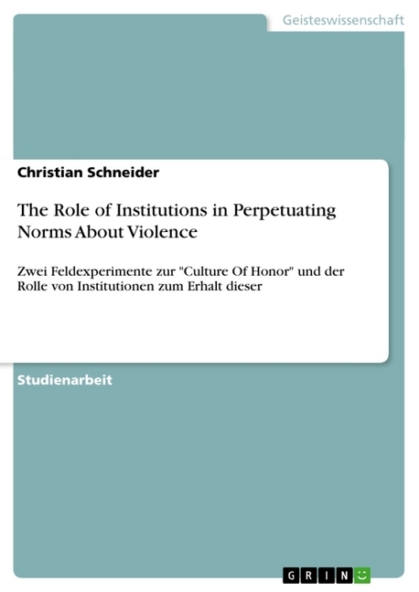 The Role of Institutions in Perpetuating Norms About Violence