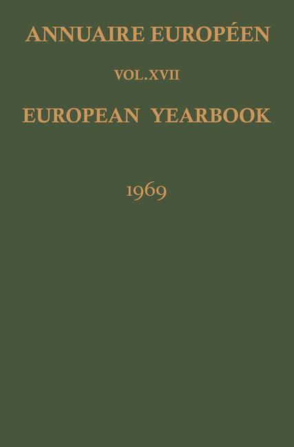 Annuaire Européen / European Yearbook. Vol.17