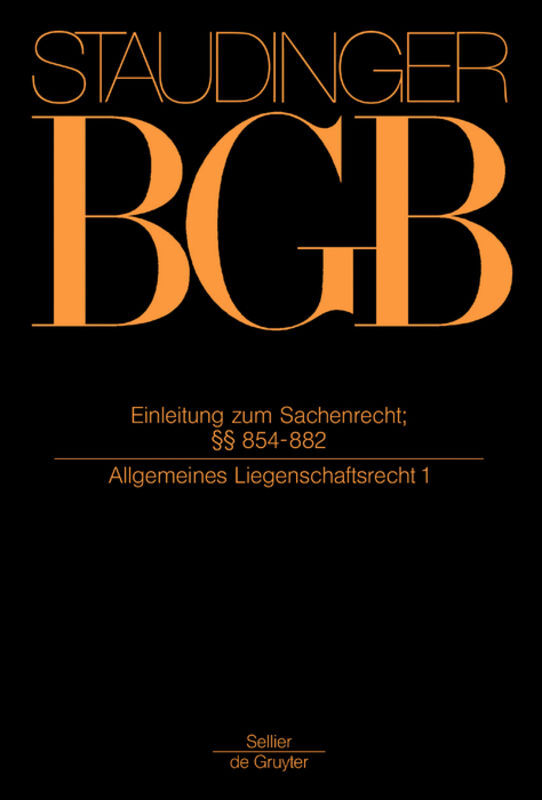 Einleitung zum Sachenrecht; §§ 854-882