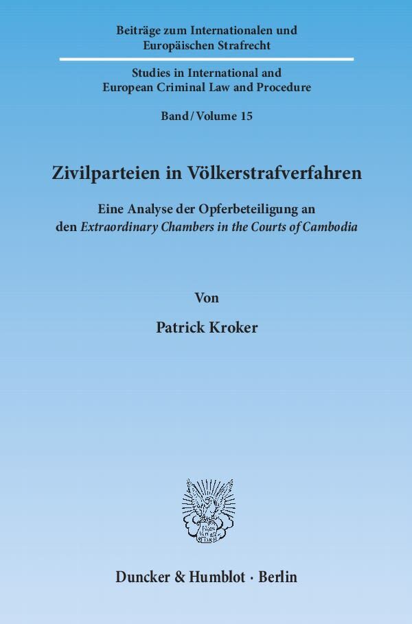 Zivilparteien in Völkerstrafverfahren.