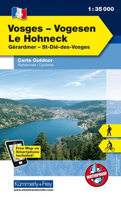 Kümmerly+Frey Outdoorkarte Elsass, Vogesen - Vosges/Vogesen - Le Hohneck