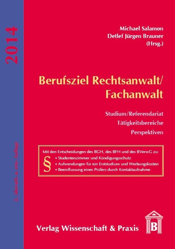 Berufsziel Rechtsanwalt-Fachanwalt.
