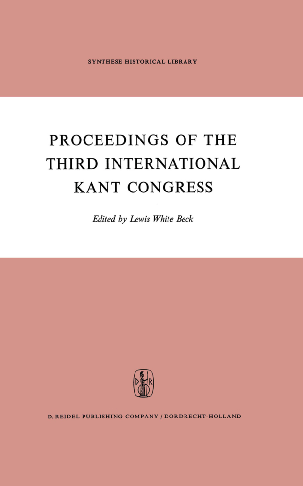 Proceedings of the Third International Kant Congress