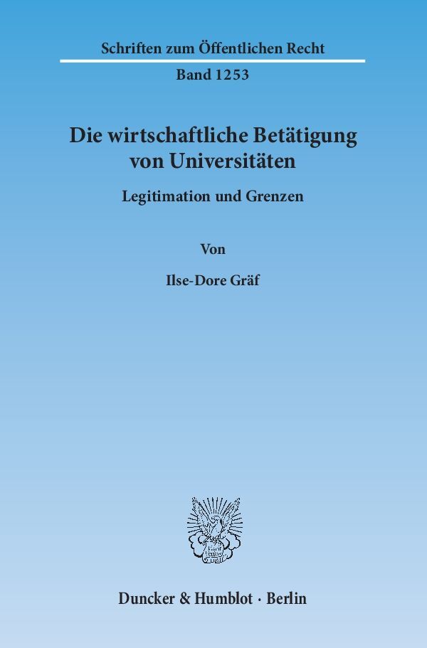 Die wirtschaftliche Betätigung von Universitäten