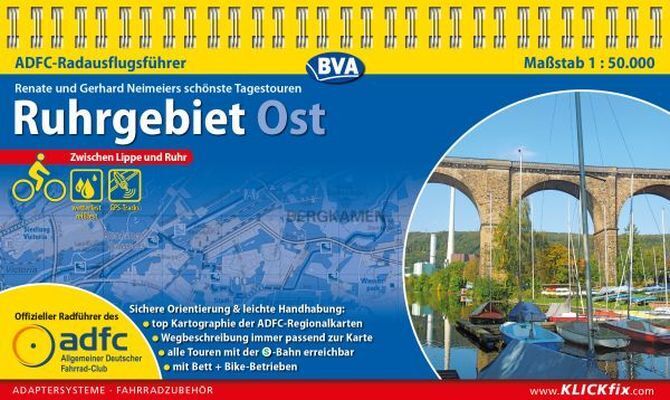 ADFC-Radausflugsführer Ruhrgebiet Ost 1:50.000 praktische Spiralbindung, reiß- und wetterfest, GPS-Tracks Download