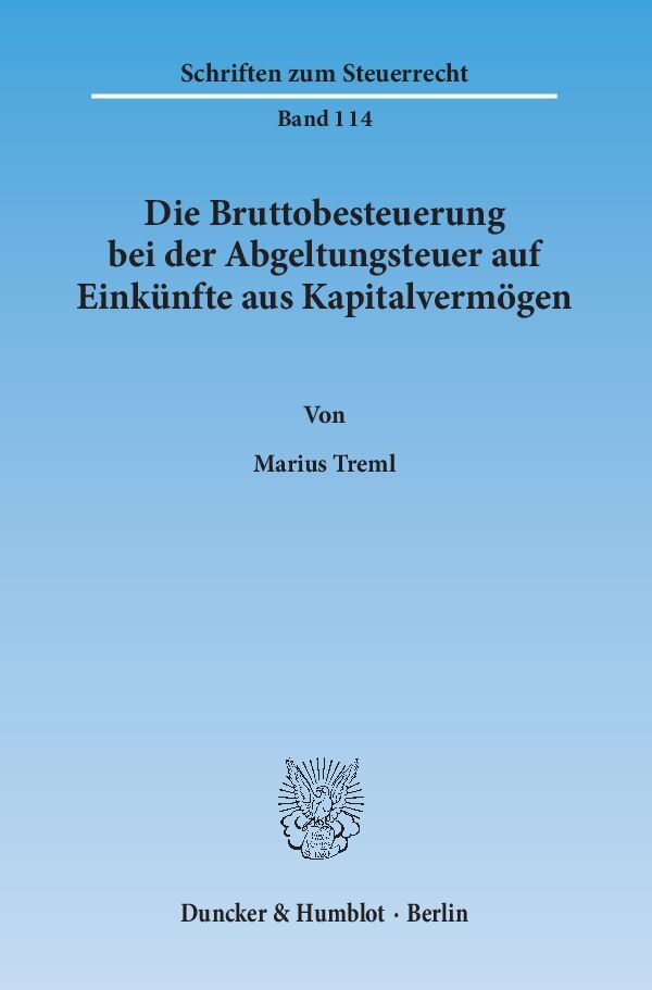 Die Bruttobesteuerung bei der Abgeltungsteuer auf Einkünfte aus Kapitalvermögen.