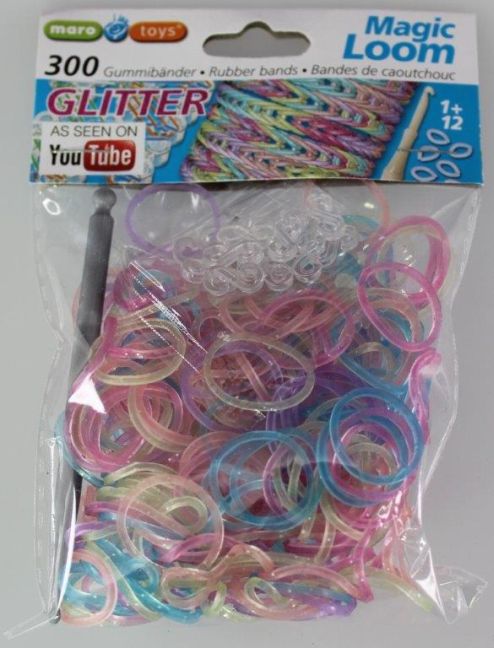 Gummibänder Magic Looms Mixed Colour, Glitter