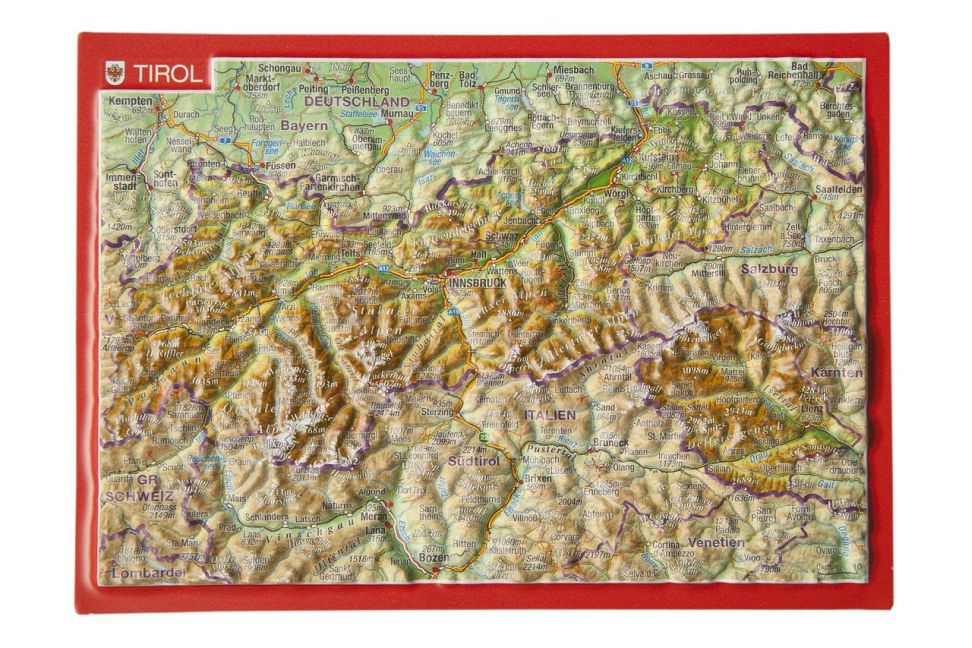 Tirol, Reliefpostkarte