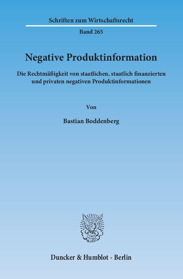 Negative Produktinformation