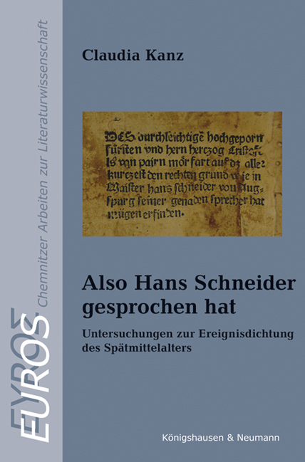 Also Hans Schneider gesprochen hat