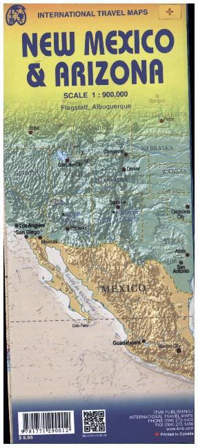 International Travel Map ITM Topographische Karte Arizona & New Mexico