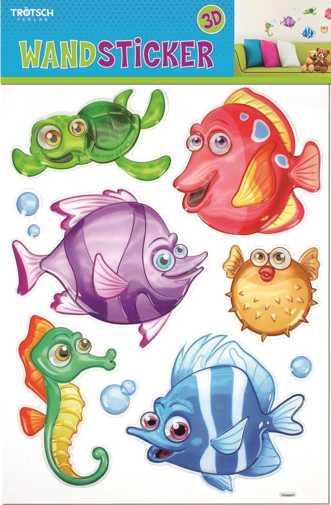 Wandsticker Fische 3D