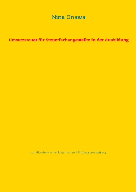 Umsatzsteuer für Steuerfachangestellte in der Ausbildung