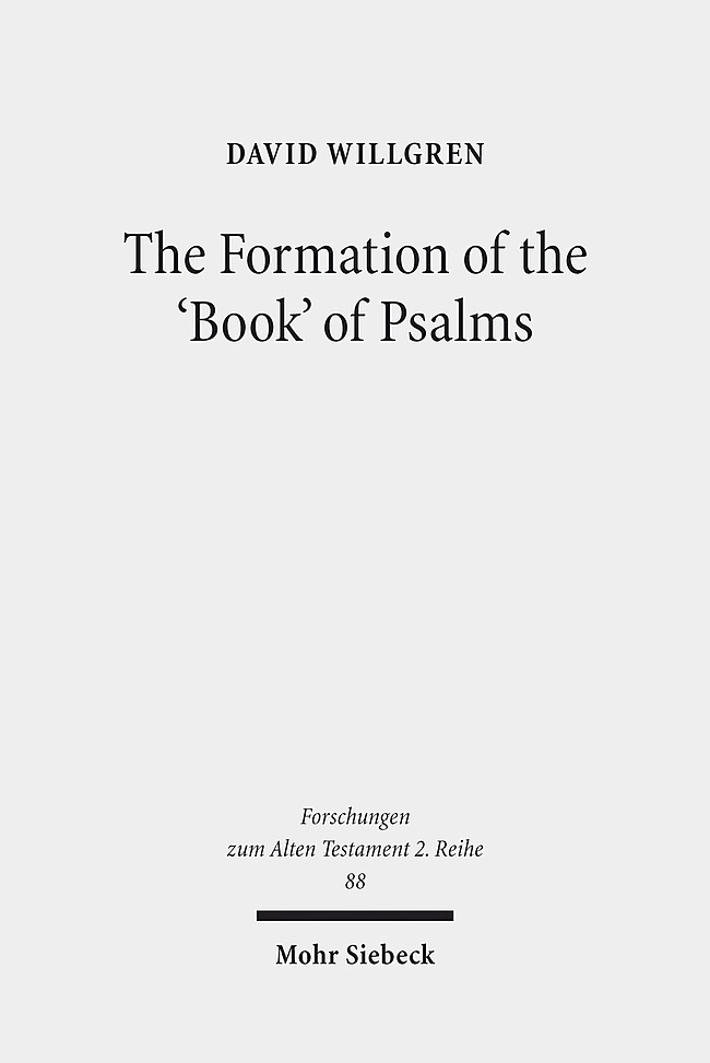 The Formation of the 'Book' of Psalms