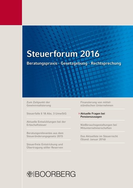 Aktuelle Fragen bei Pensionszusagen