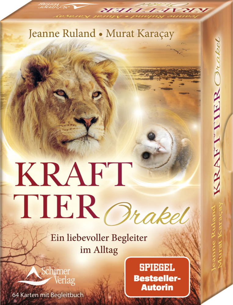 Krafttier-Orakel, 64 Orakelkarten u. Begleitbuch