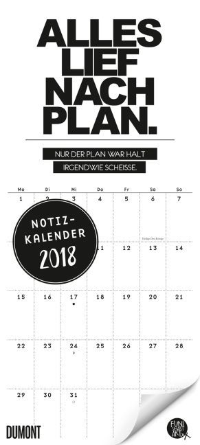 Funi Smart Art Notizkalender 2018