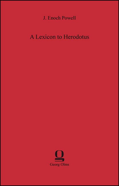 A Lexicon to Herodotus