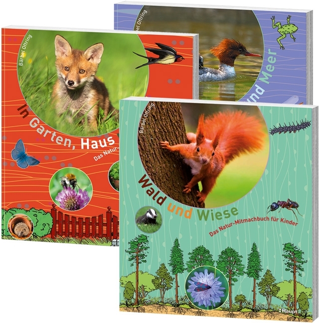 Natur-Mitmachbücher für Kinder, 3 Bde.