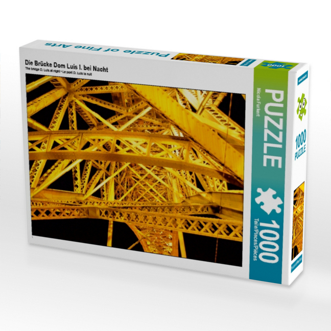 Die Brücke Dom Luís I. bei Nacht (Puzzle)
