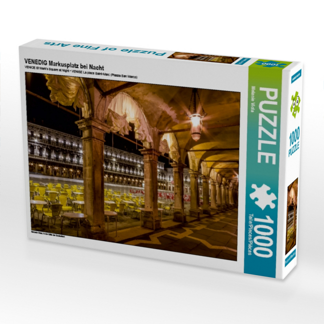 VENEDIG Markusplatz bei Nacht (Puzzle)