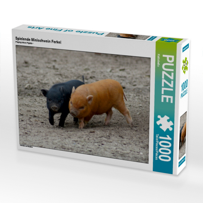 Spielende Minischwein Ferkel (Puzzle)