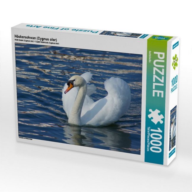 CALVENDO Puzzle Höckerschwan (Cygnus olor) 1000 Teile Lege-Größe 64 x 48 cm Foto-Puzzle Bild von kattobello