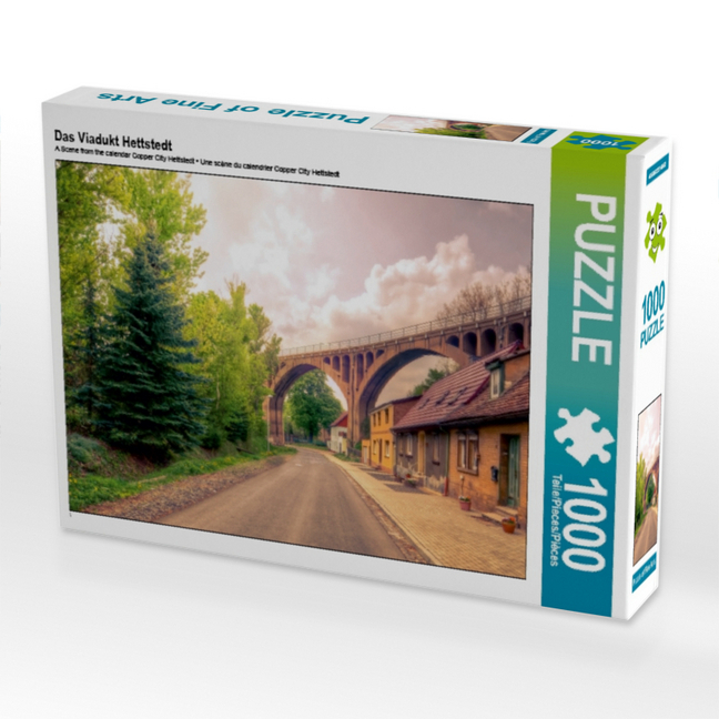 CALVENDO Puzzle Das Viadukt Hettstedt | 1000 Teile Lege-Größe 64x48cm Foto-Puzzle für glückliche Stunden