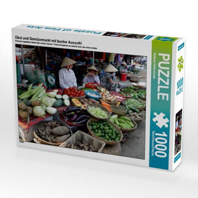 Obst und Gemüsemarkt mit bunter Auswahl (Puzzle)