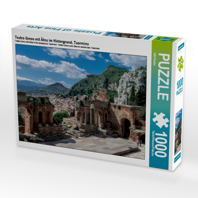 Teatro Greco mit Ätna im Hintergrund, Taormina (Puzzle)