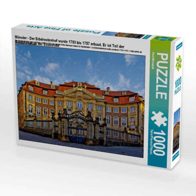 Münster - Der Erbdrostenhof wurde 1753 bis 1757 erbaut. Er ist Teil der Barockinsel an der Salzstraße (Puzzle)