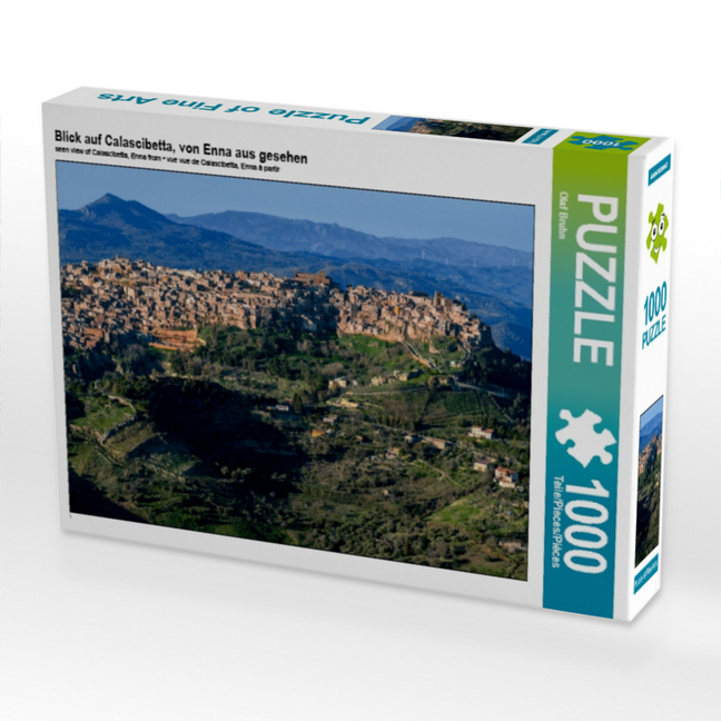 Blick auf Calascibetta, von Enna aus gesehen (Puzzle)