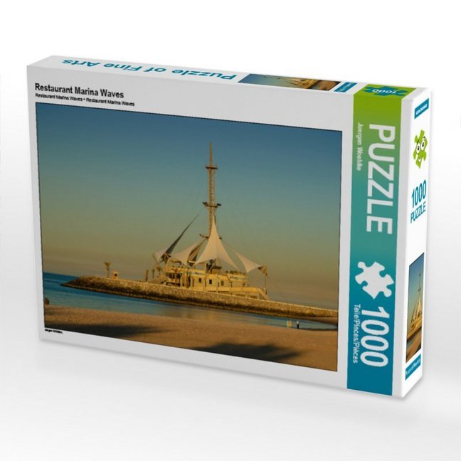 CALVENDO Puzzle Restaurant Marina Waves 1000 Teile Lege-Größe 64 x 48 cm Foto-Puzzle Bild von Juergen Woehlke