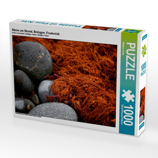 Steine am Strand, Bretagne, Frankreich (Puzzle)