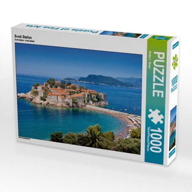 CALVENDO Puzzle Sveti Stefan 1000 Teile Lege-Größe 64 x 48 cm Foto-Puzzle Bild von Stefan L. Beyer