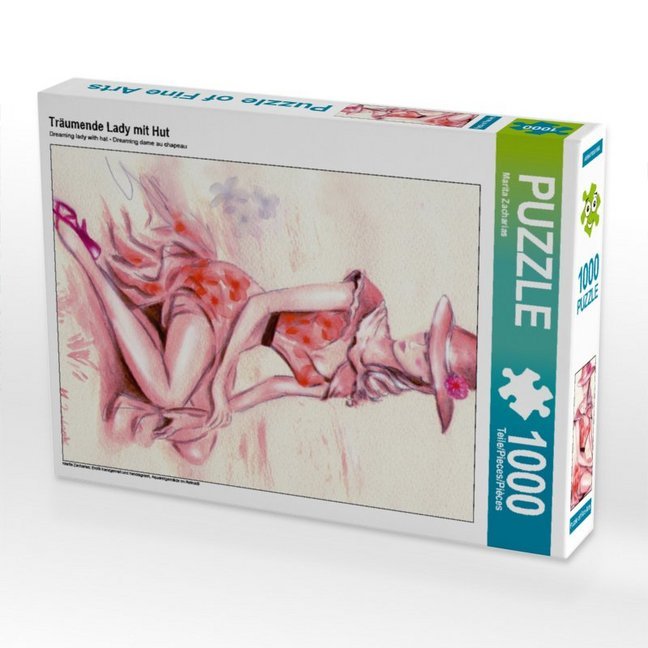CALVENDO Puzzle Träumende Lady mit Hut 1000 Teile Lege-Größe 48 x 64 cm Foto-Puzzle Bild von Marita Zacharias