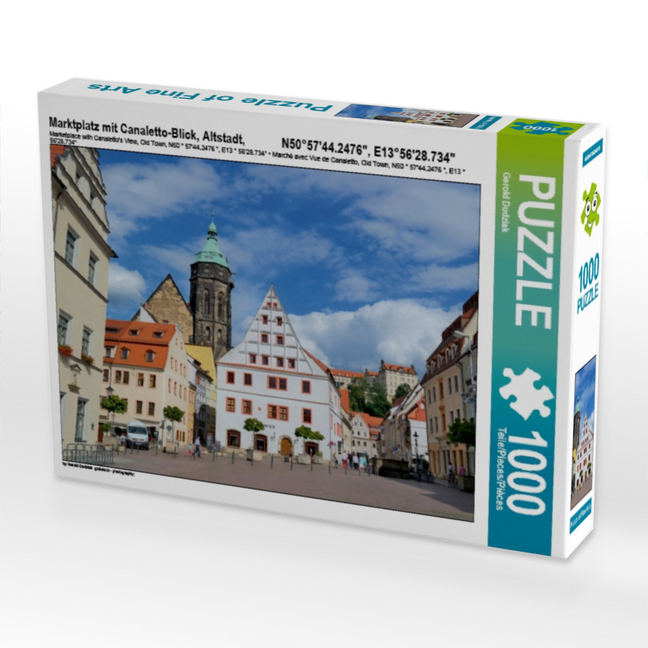 Marktplatz mit Canaletto-Blick, Altstadt, N50°57'44.2476", E13°56'28.734" (Puzzle)