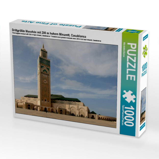 Drittgrößte Moschée mit 200 m hohem Minarett, Casablanca (Puzzle)