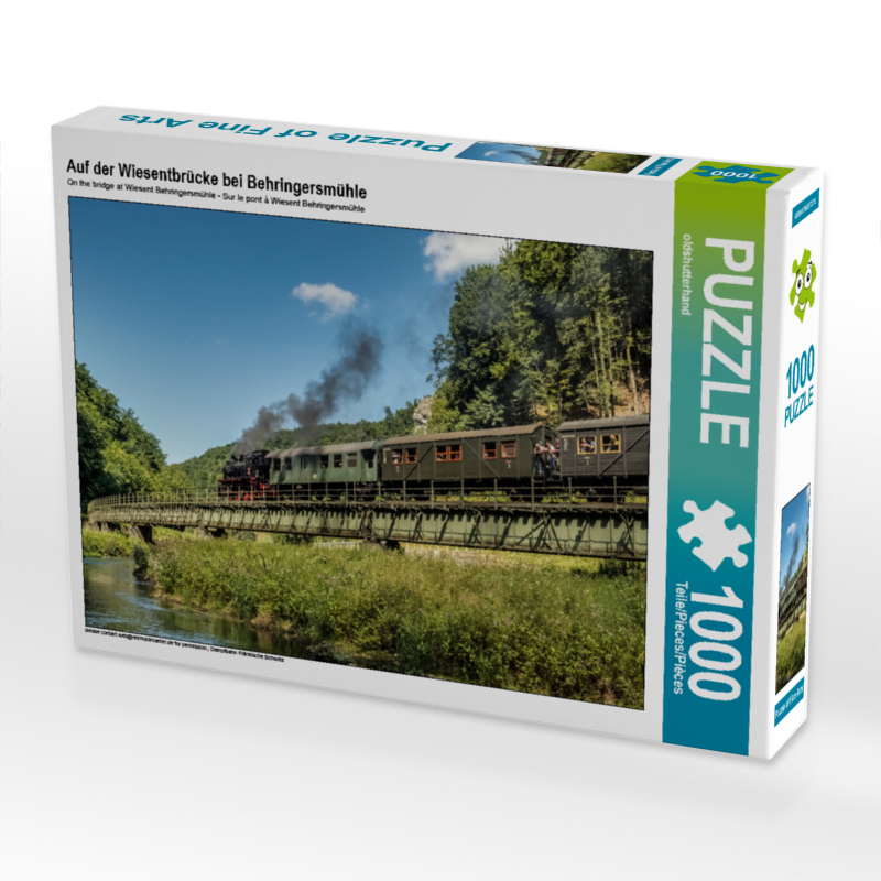 CALVENDO Puzzle Auf der Wiesentbrücke bei Behringersmühle 1000 Teile Lege-Größe 64 x 48 cm Foto-Puzzle Bild von oldshutterhand