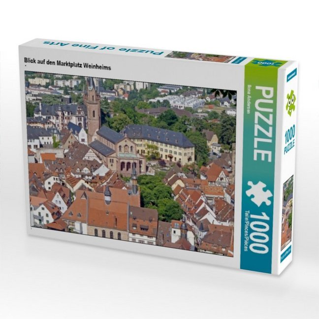 CALVENDO Puzzle Blick auf den Marktplatz Weinheims 1000 Teile Lege-Größe 64 x 48 cm Foto-Puzzle Bild von Ilona Andersen