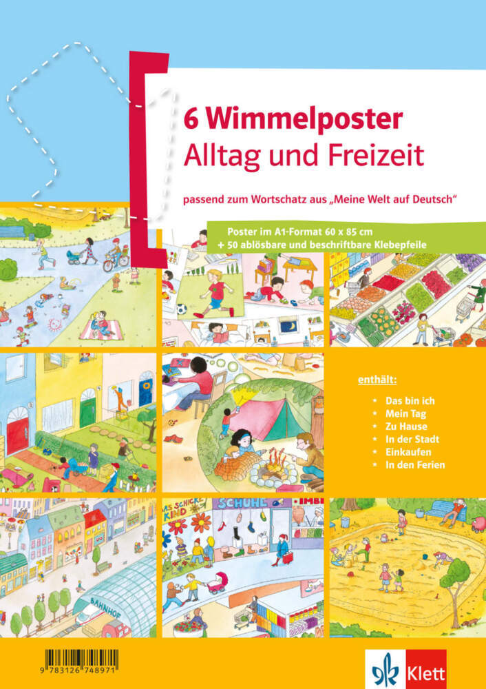 Wimmelposter Alltag und Freizeit, 6 Poster