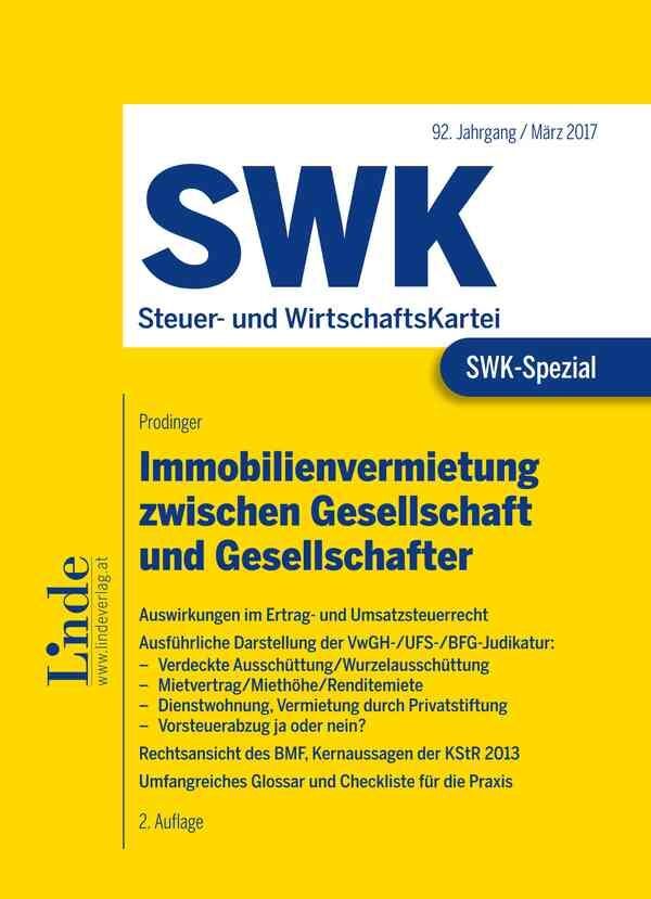 SWK-Spezial Immobilienvermietung zwischen Gesellschaft und Gesellschafter  (f. Österreich)