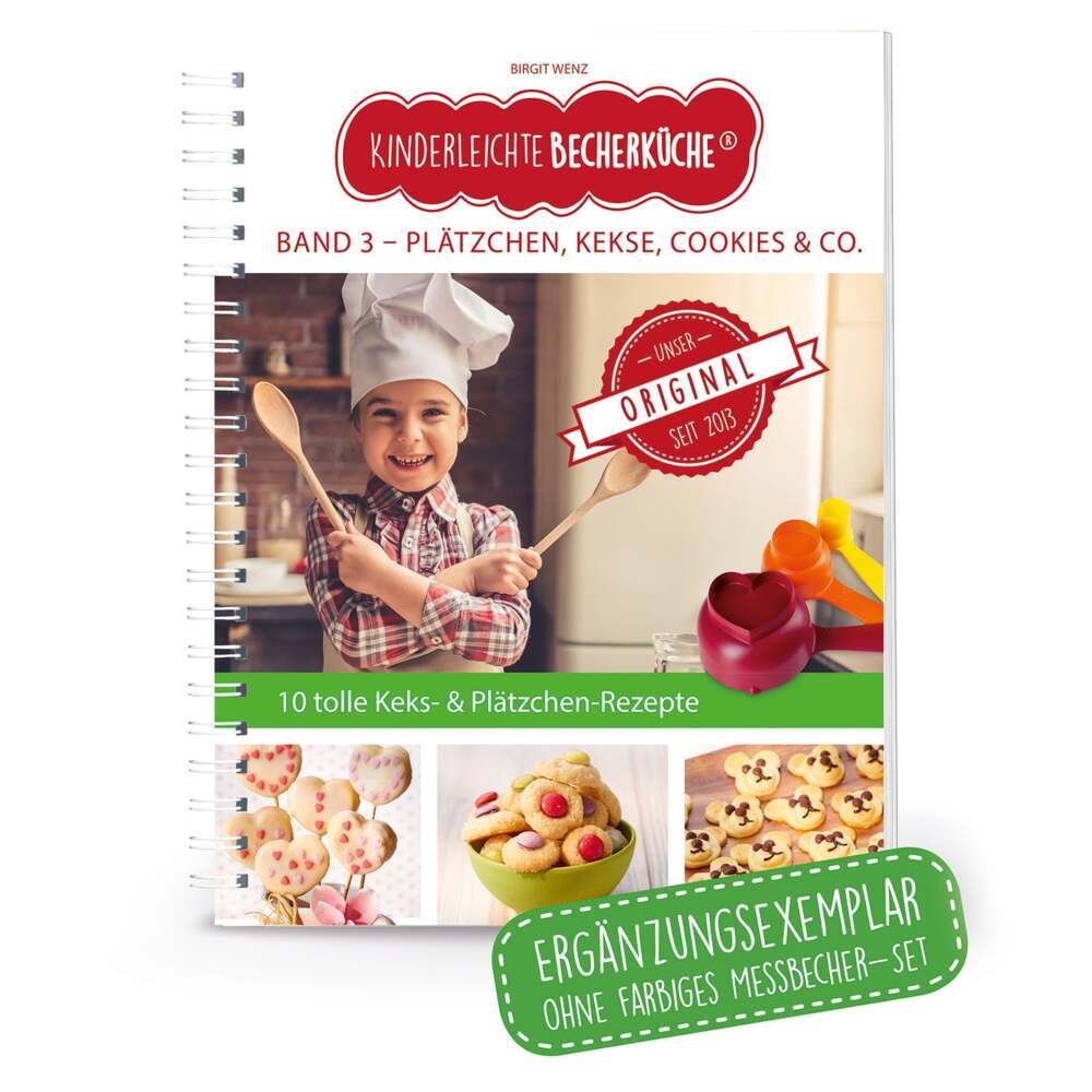 Kinderleichte Becherküche - Plätzchen, Kekse, Cookies & Co. (Band 3), m. 1 Buch, m. 3 Beilage, 4 Teile